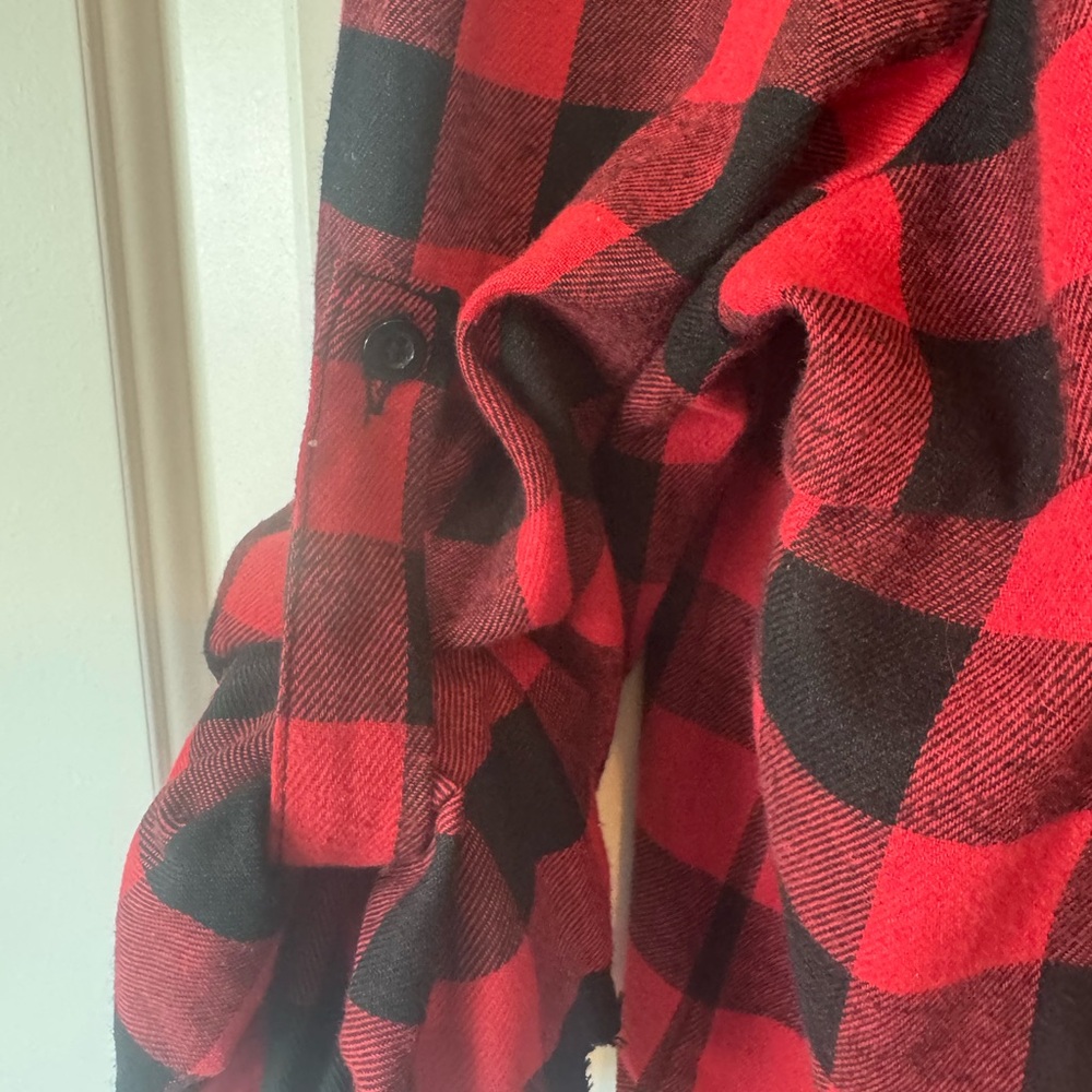 Red and Black Plaid Button Down Shirt - Picture 3 of 5